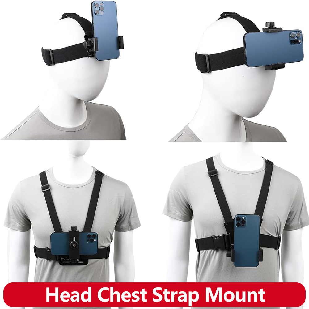 Drone Camera Action - Handy-Kopf- und Brustgurt-Halterung Kit Handy-Clip für