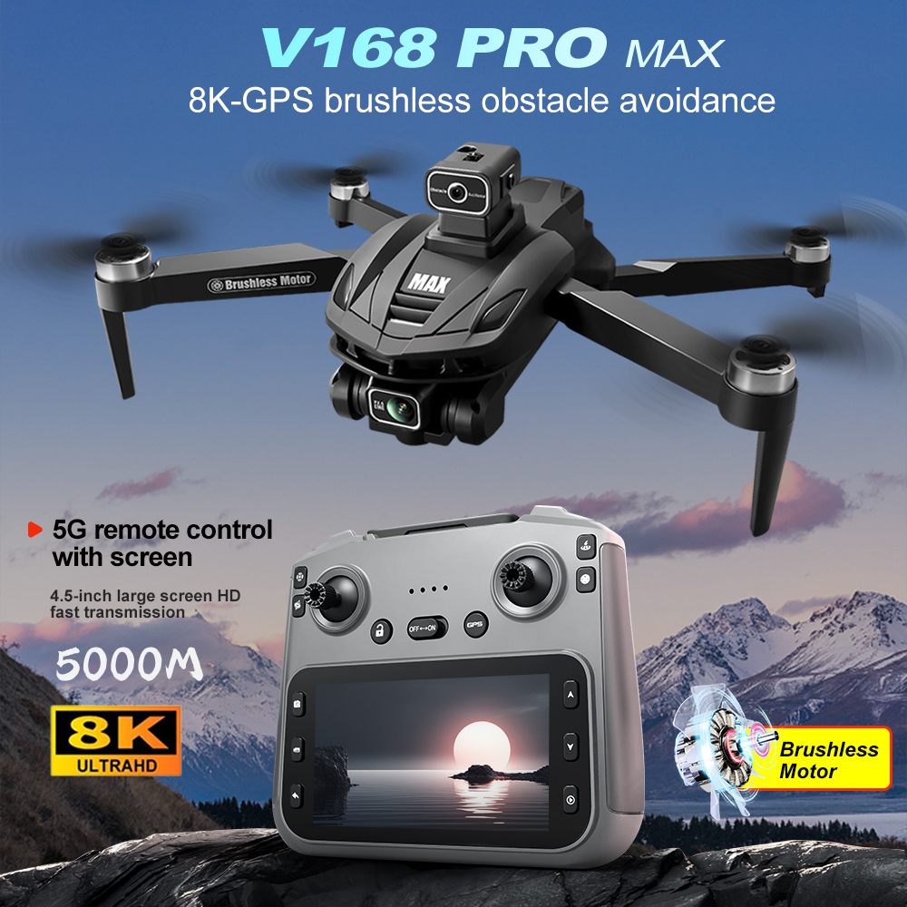 Drone Camera Night Vision - V168 PRO Max GPS Drohne 8K