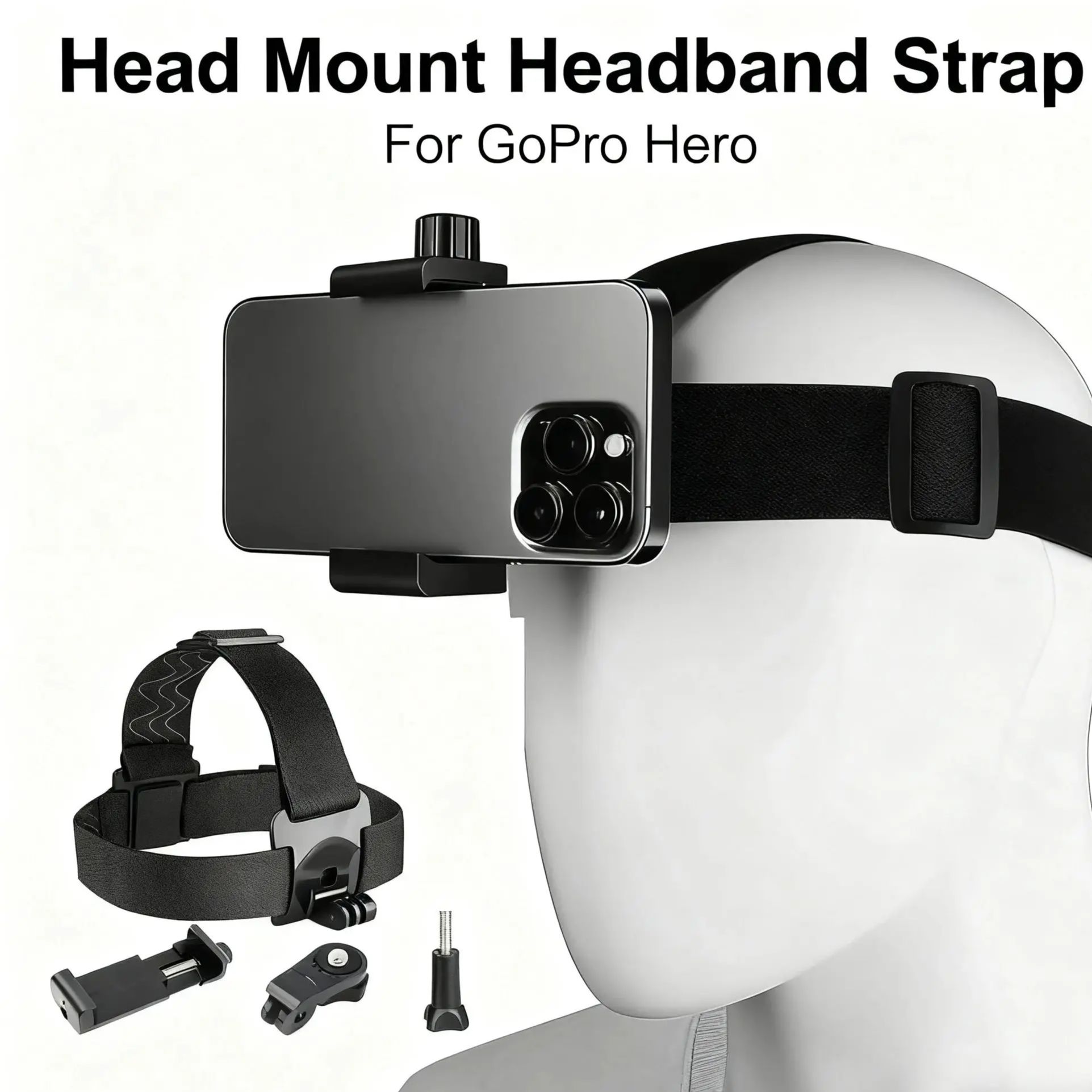 Drone Camera Action - Kopfhalterung Stirnband Gurt Handyhalter Kit für